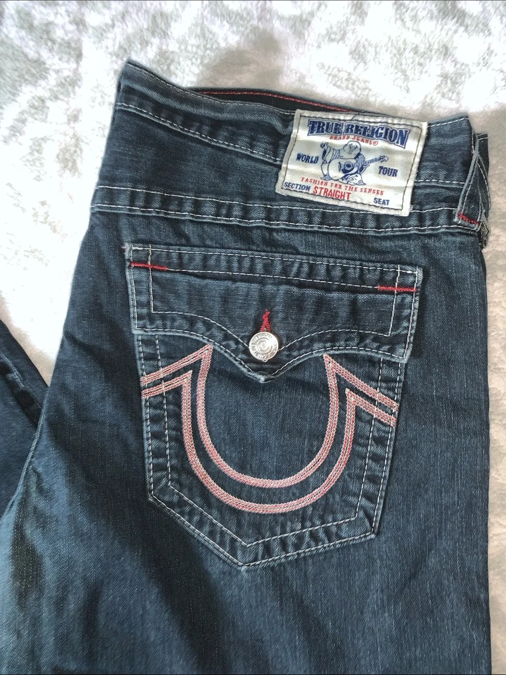 True Religion Men's Indigo Straight Jeans